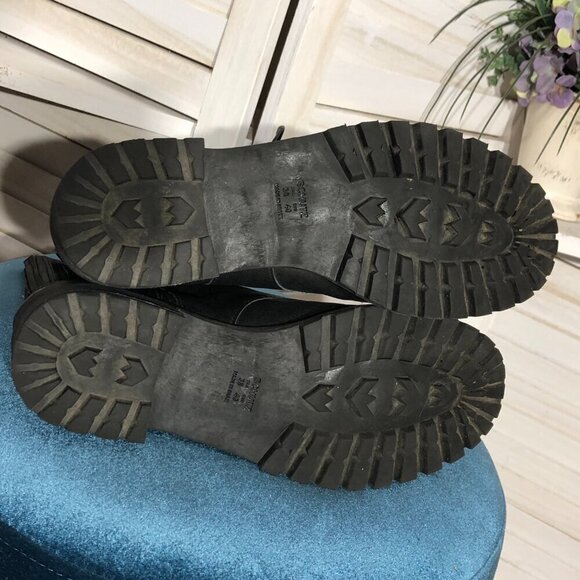 Schutz Black Leather Combat Boots Size 9 - Picture 7 of 9